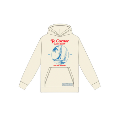 MEN - HOODIE BUCKET White/Bue/Red - Le Corner Saint Barth