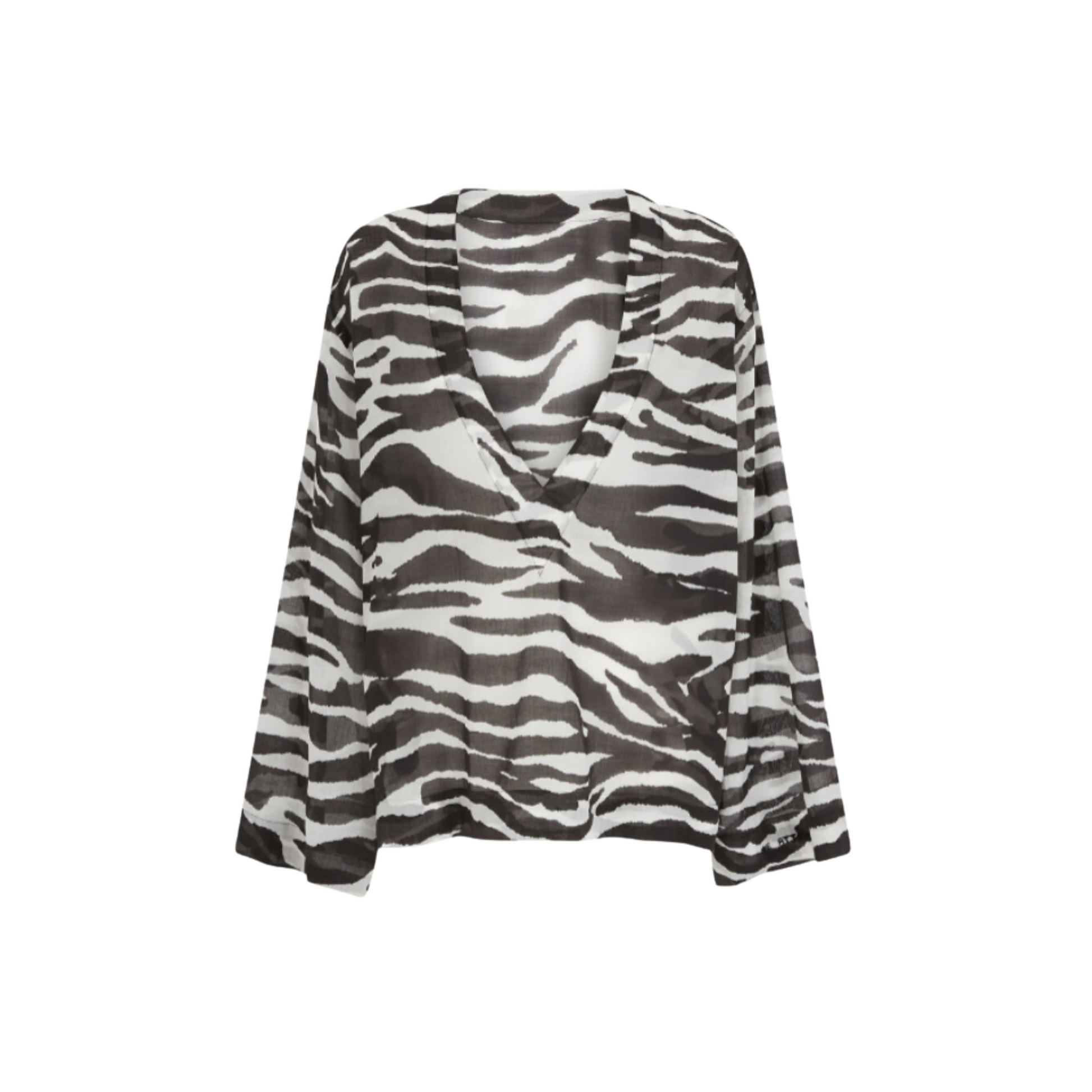 WOMEN - WHITE AND BLACK BLOUSE - The Attico