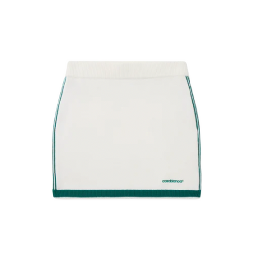 WOMEN - Tennis Skirt White/Green - Casa Blanca