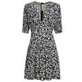 WOMEN - Robe courte avec motif Pop Fields Noir/Blanc - Marni