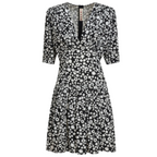 WOMEN - Robe courte avec motif Pop Fields Noir/Blanc - Marni