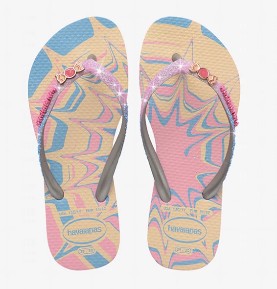 KIDS - PINK GLOW GLITTER - Havaianas