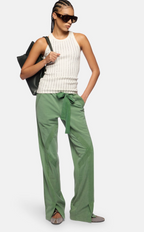 WOMEN - WHITE TANK TOP CRYSTAL - The Attico