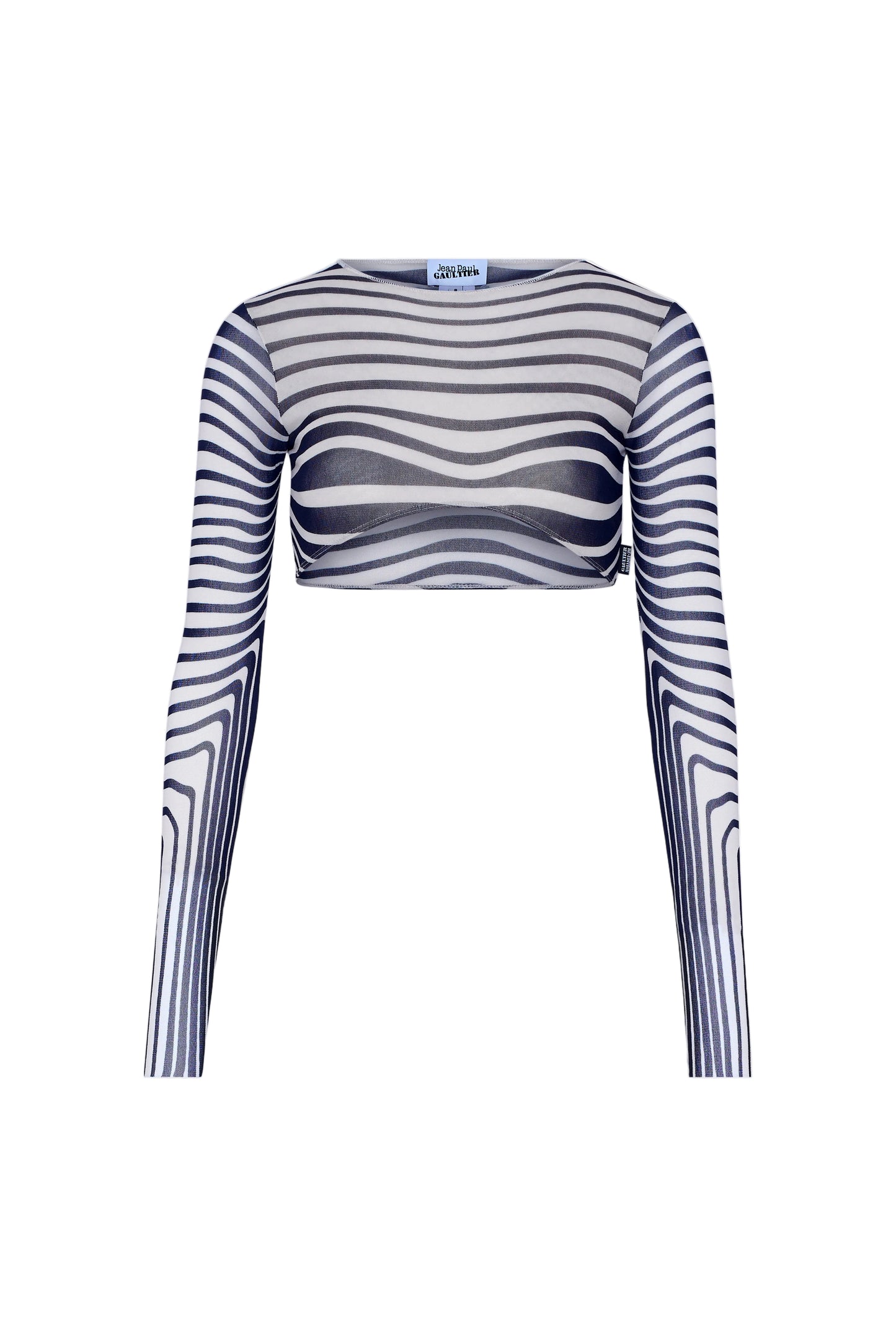 WOMEN - RE-EDITION NAVY BLUE BODY MORPHING CROP TOP - JPG