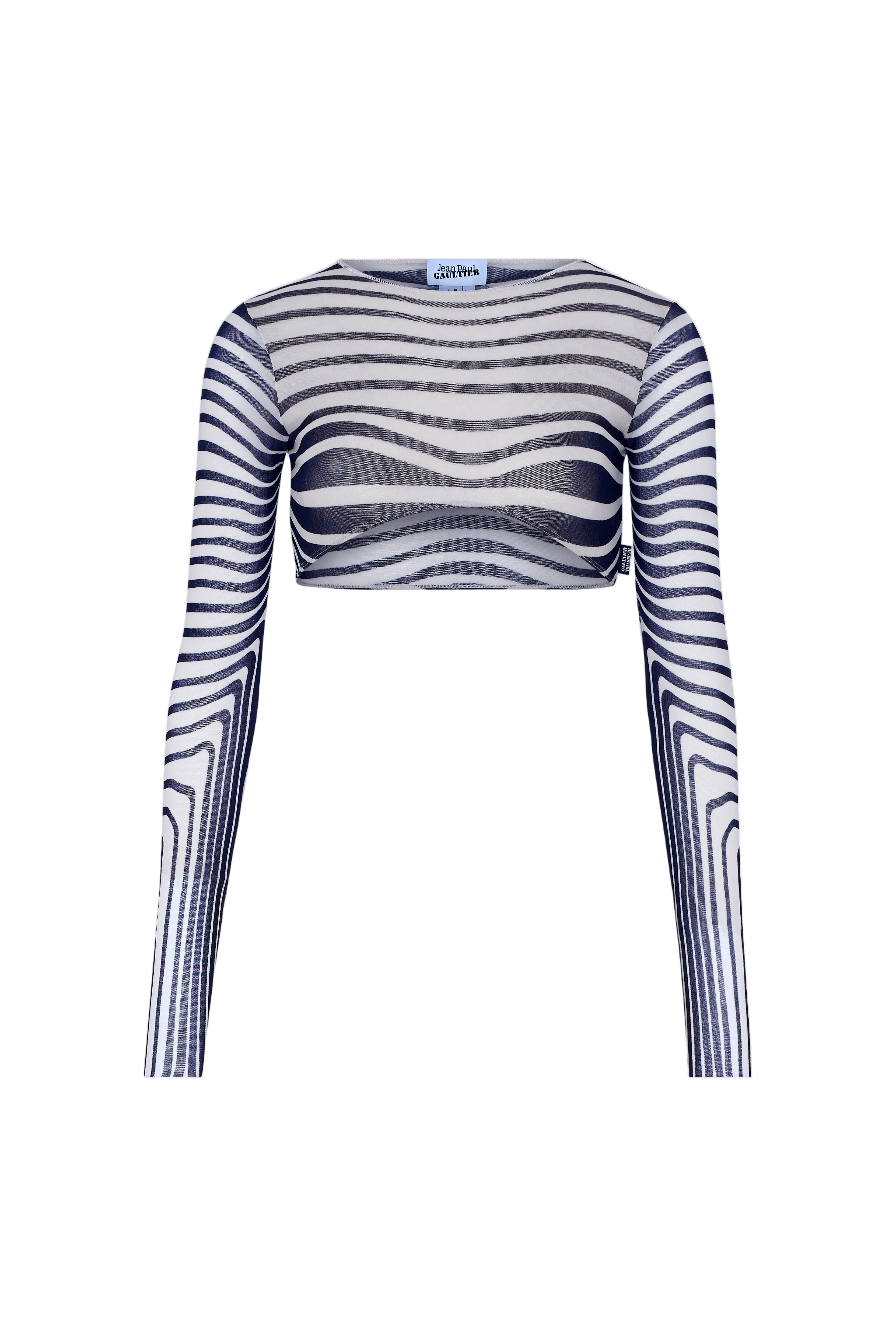 WOMEN - RE-EDITION NAVY BLUE BODY MORPHING CROP TOP - JPG