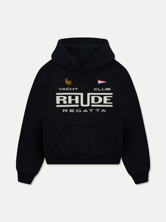 MEN - REGATTA CLUB HOODIE BLACK - Rhude
