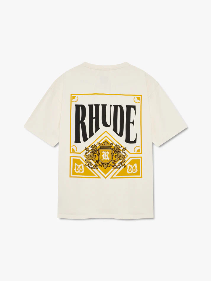 MEN - PLAYING CARD TEE WHITE/YELLOW - RHUDE