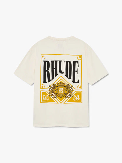 MEN - PLAYING CARD TEE WHITE/YELLOW - RHUDE