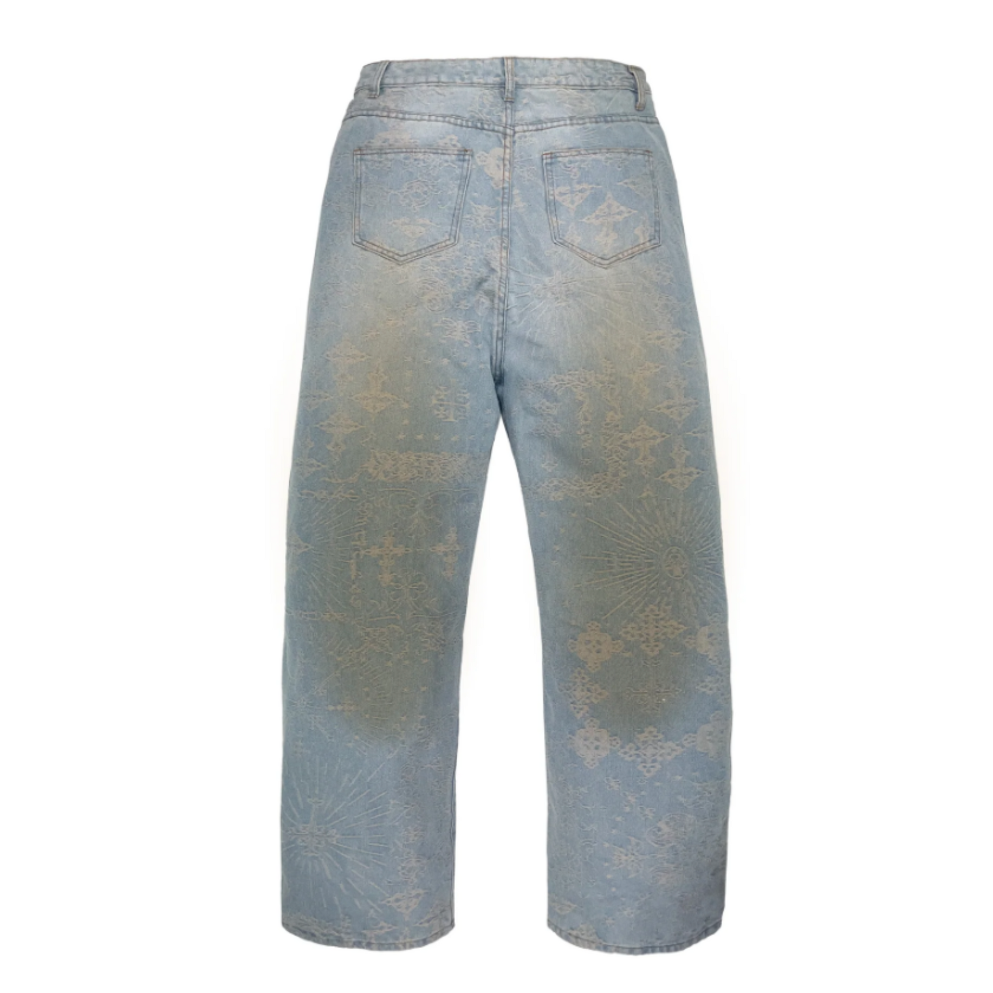 MEN - JACQUARD DENIM PANTS - Untitled Artworks