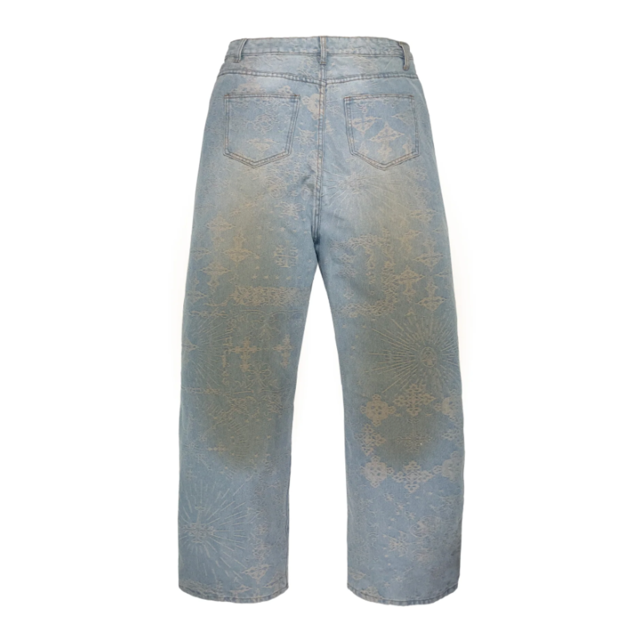 MEN - JACQUARD DENIM PANTS - Untitled Artworks