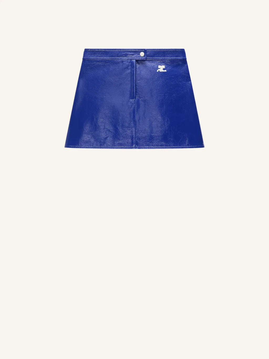 WOMEN - REEDITION VINYL MINI SKIRT BLUE - Courrèges