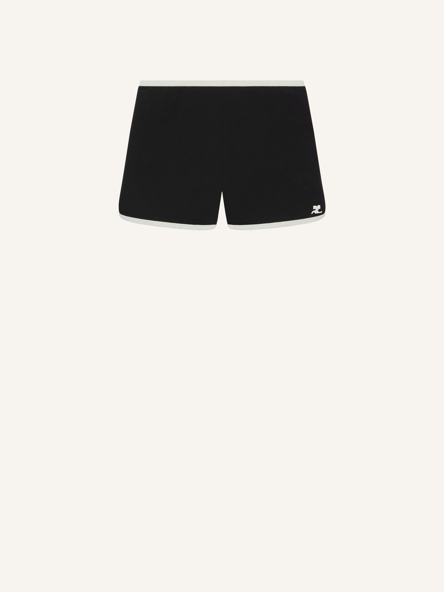 WOMEN - MINI SHORT CONTRAST BLACK - Courrèges