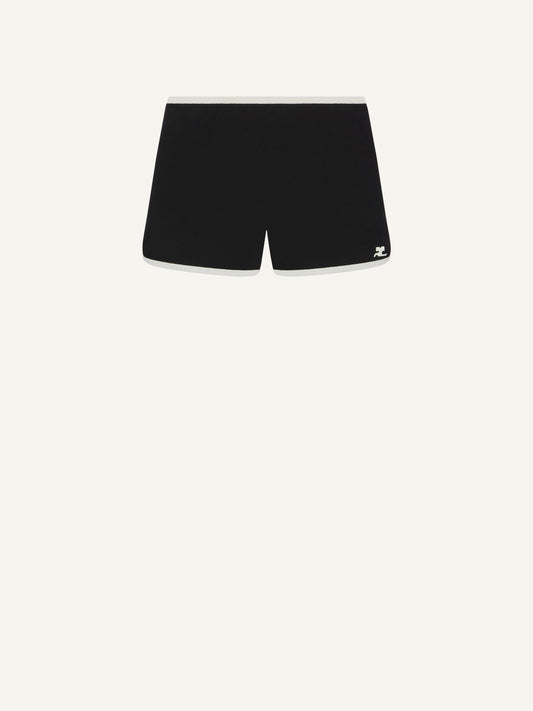 WOMEN - MINI SHORT CONTRAST BLACK - Courrèges