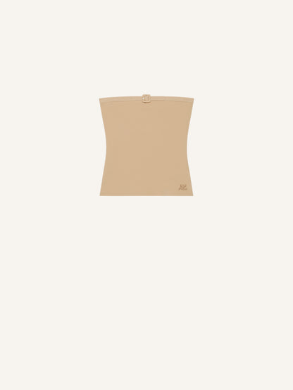 WOMEN -cBUCKLE KNIT BUSTIER TOP DUNE - Courrèges