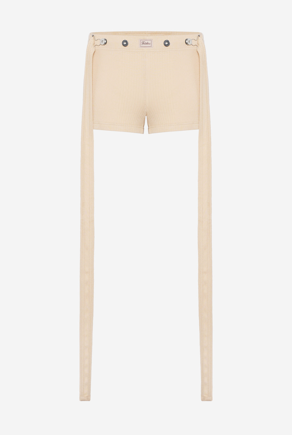 WOMEN - THE BEIGE GAULTIER PATCH SHORTS - JPG