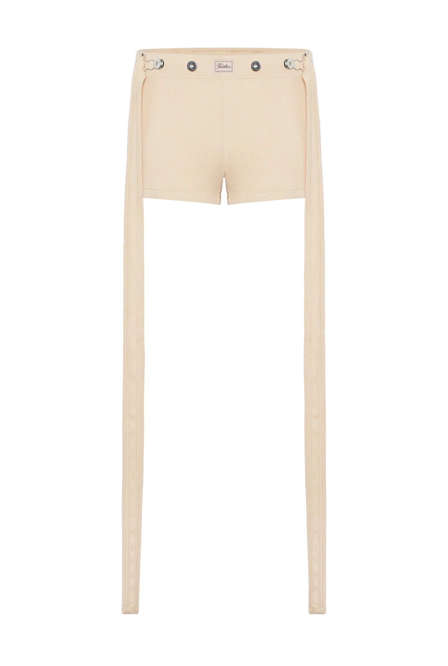 WOMEN - THE BEIGE GAULTIER PATCH SHORTS - JPG