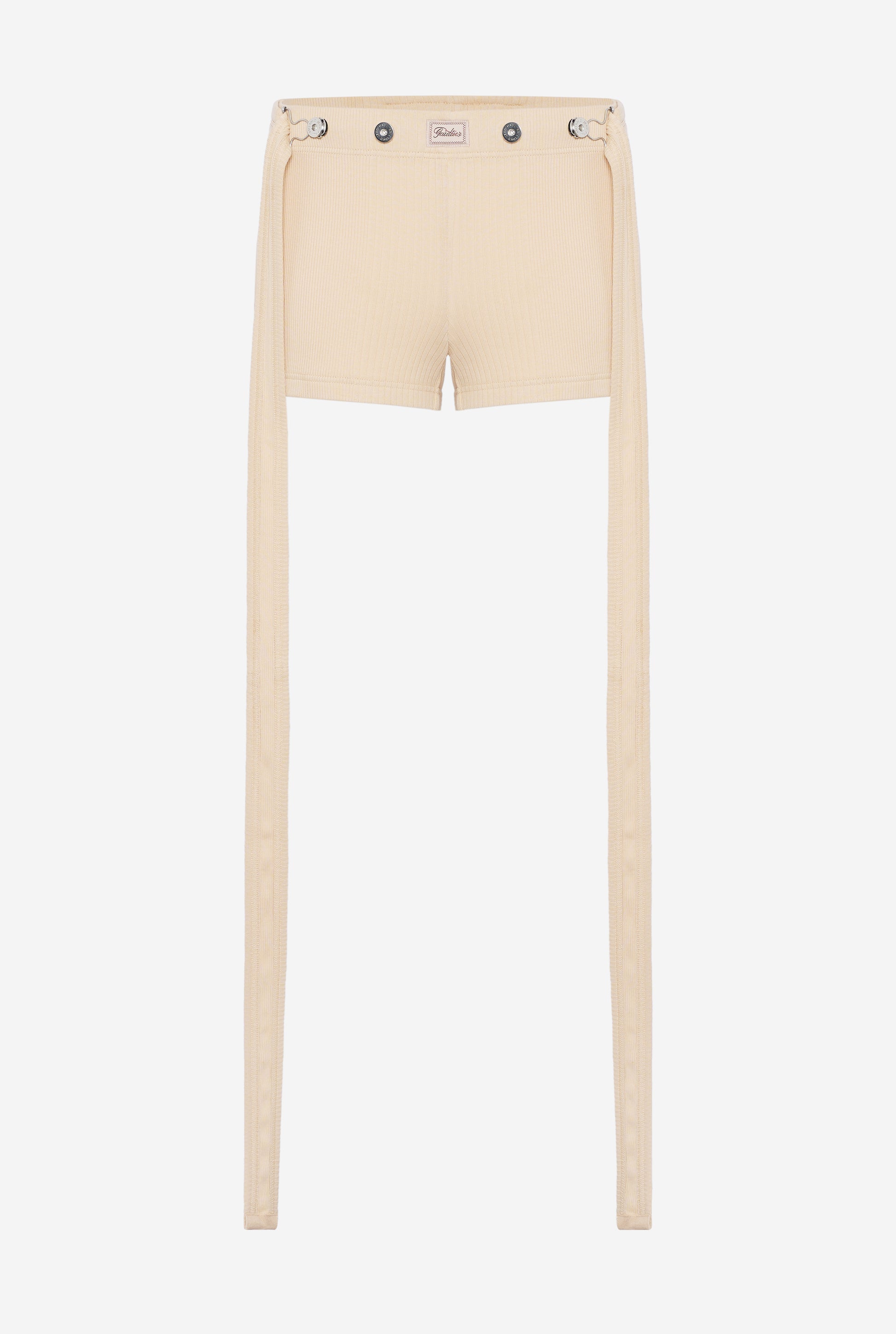 WOMEN - THE BEIGE GAULTIER PATCH SHORTS - JPG