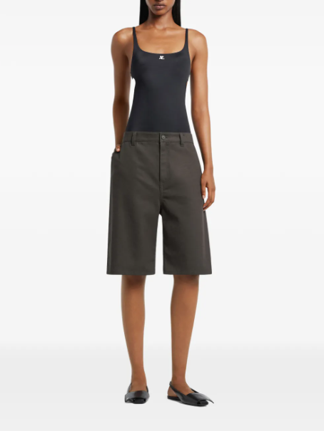 WOMEN - Maillot de Bain Logo Brodé Black - Courrèges