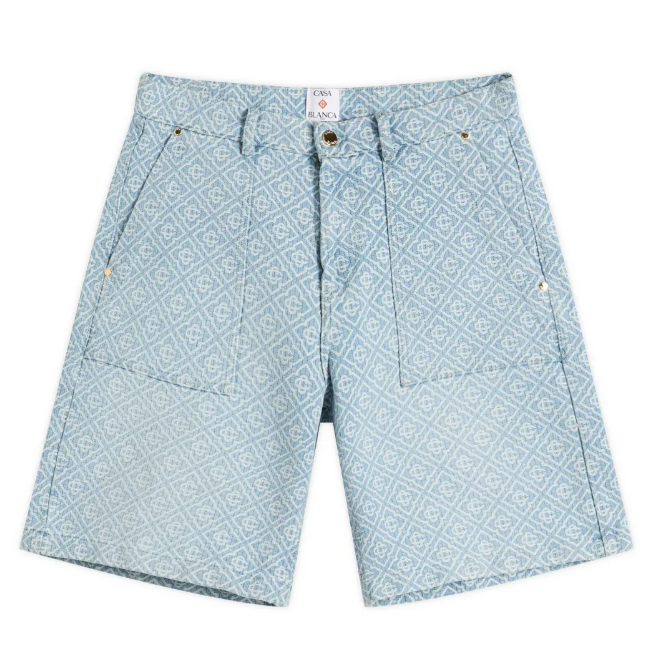 MEN - DENIM SHORT RELAXED MONOGRAM - Casa Blanca