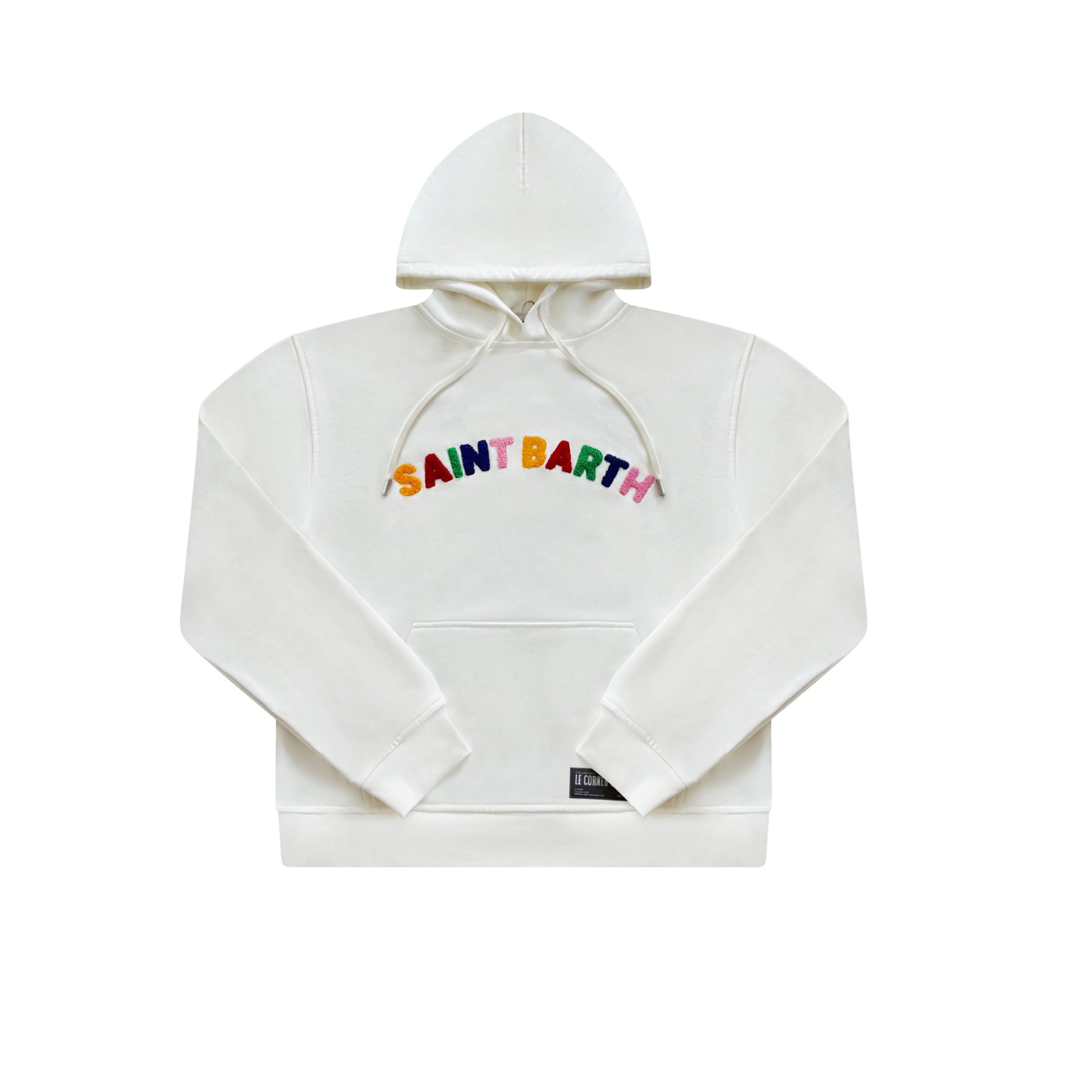 RAINBOW HOODIE WHITE - Le Corner Saint Barth