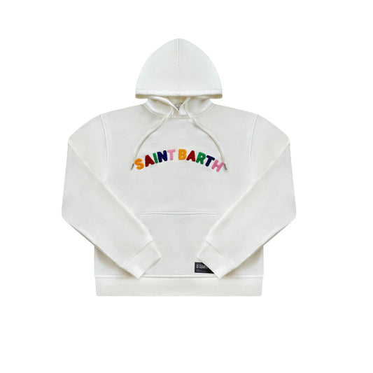 RAINBOW HOODIE WHITE - Le Corner Saint Barth