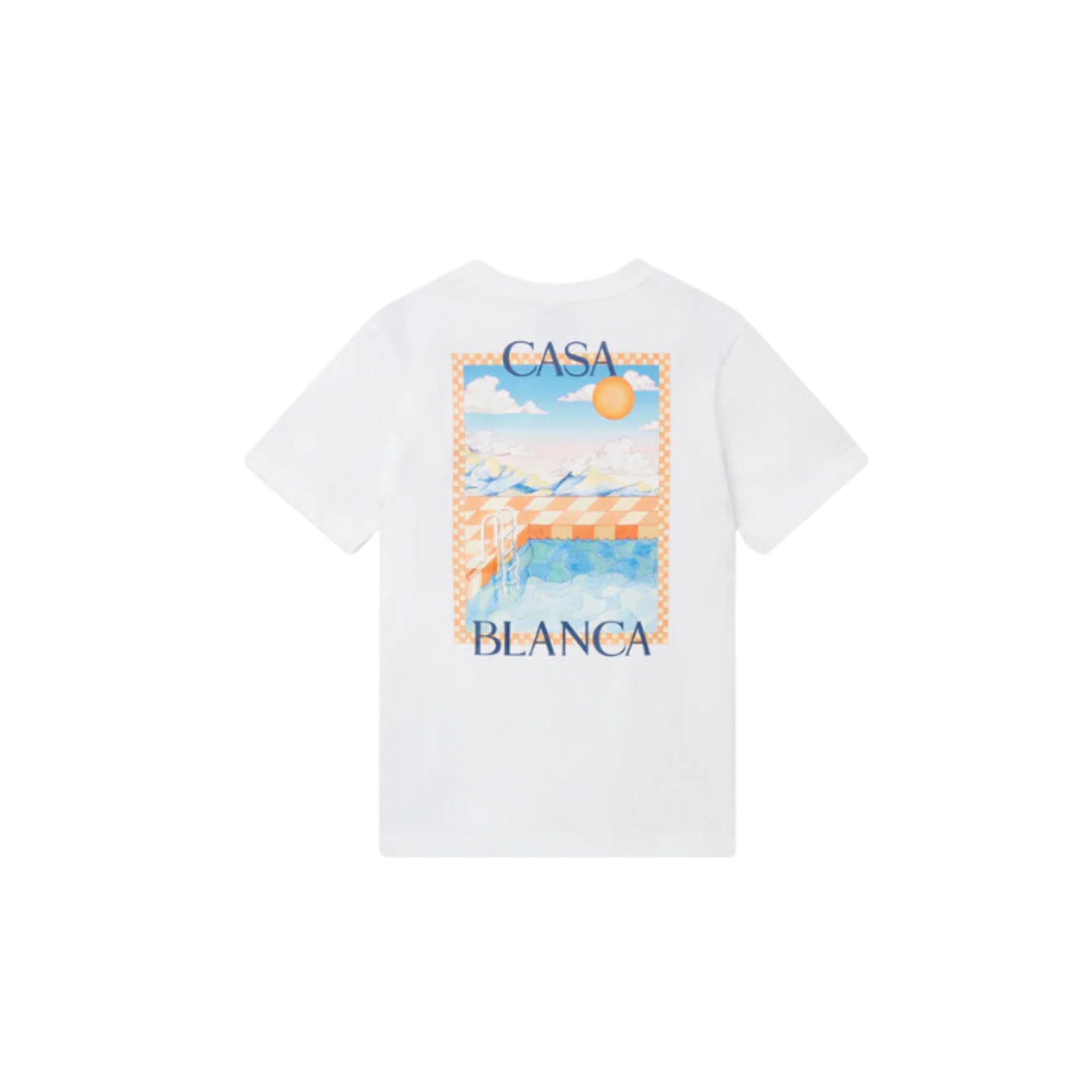 KIDS - SURREAL POOL PRINTED T-SHIRT white - Casa Blanca