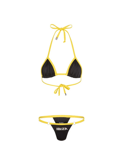 WOMEN - WHITE BLACK AND YELLOW BIKINI - The Attico