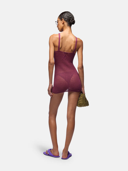 WOMEN  - BURGUNDY MINI DRESS - The Attico