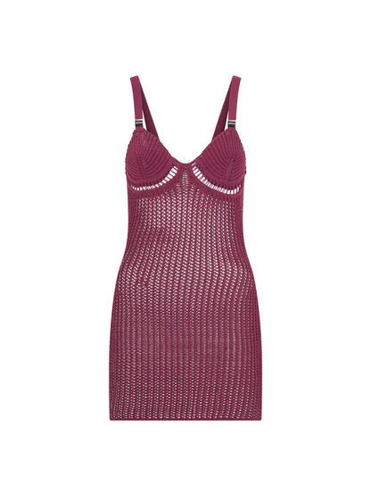 WOMEN  - BURGUNDY MINI DRESS - The Attico