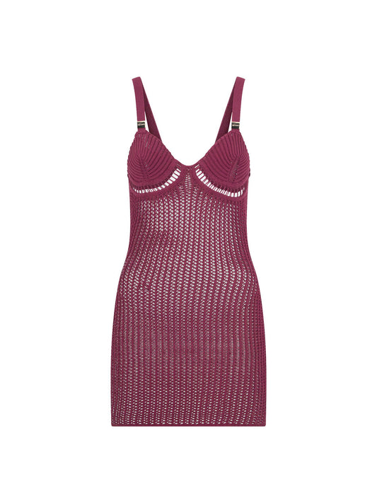 WOMEN  - BURGUNDY MINI DRESS - The Attico
