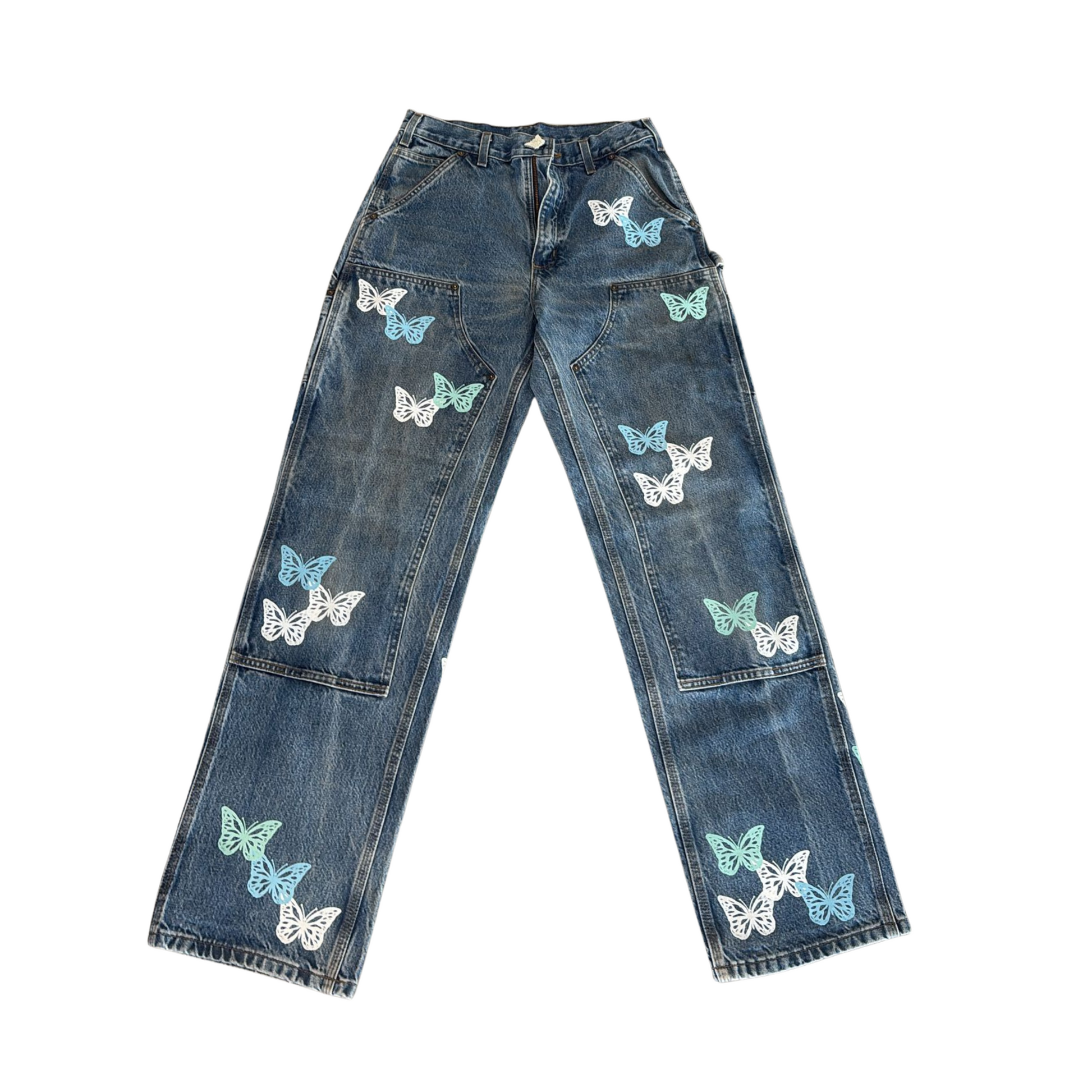 MEN - BUTTERFLY CARPENTER PANTS BLUE - About Dreams