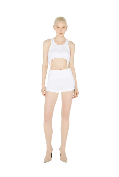WOMEN - The White Garter Mini-Shorts - JPG