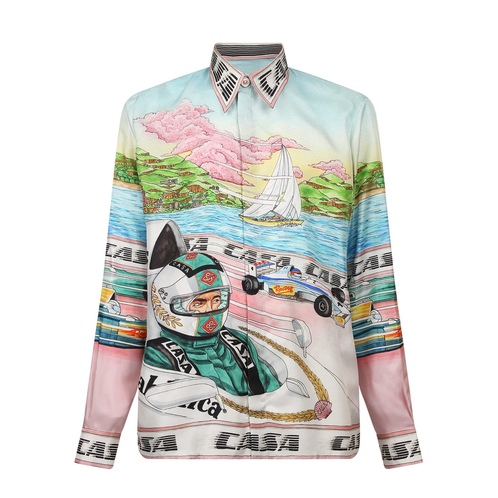 MEN - SILK SHIRT LONG SLEEVE ART OF RACING - Casa Blanca