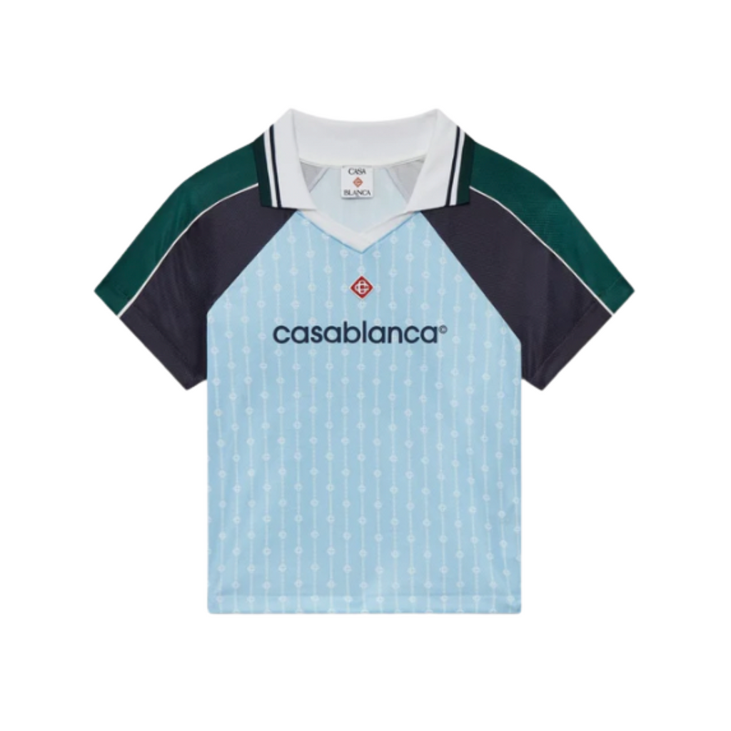 WOMEN - FOOTBALL SHIRT PINSTRIPE LAUREL Blue - Casa Blanca