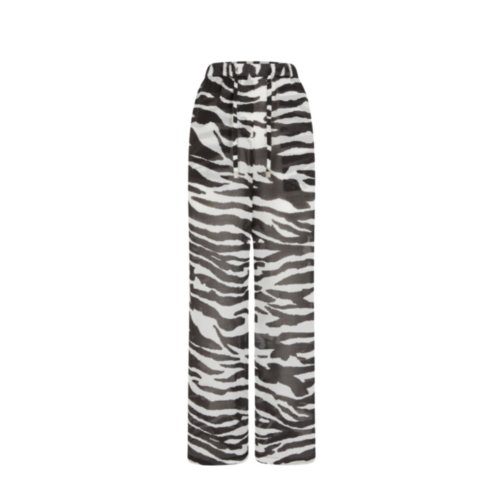WOMEN - WHITE AND BLACK LONG PANT - The Attico