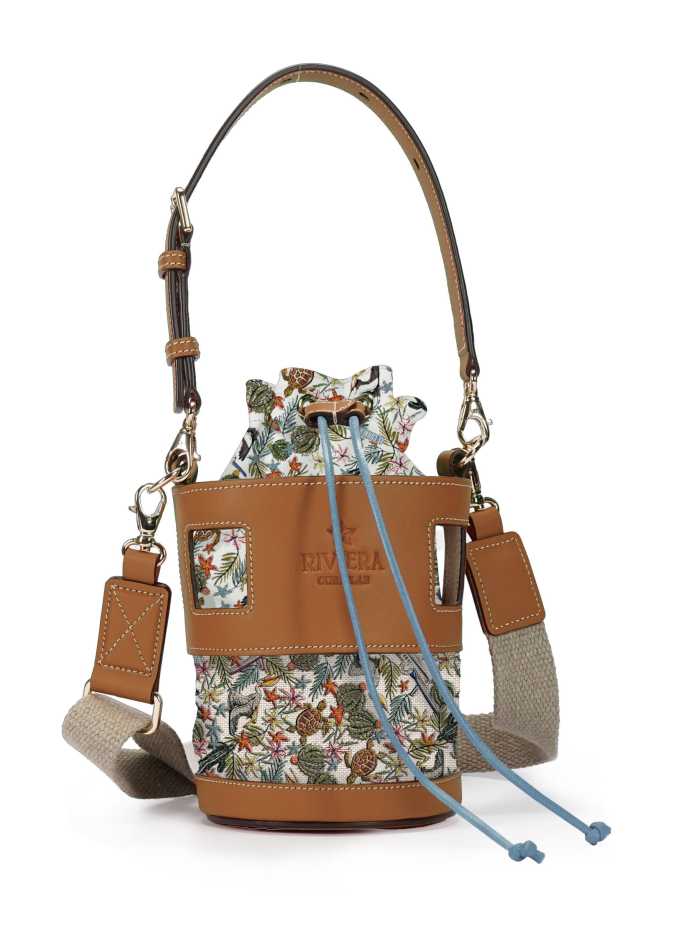 BAG - RIVIERA BASKET MINI BROWN - Cuba Labs