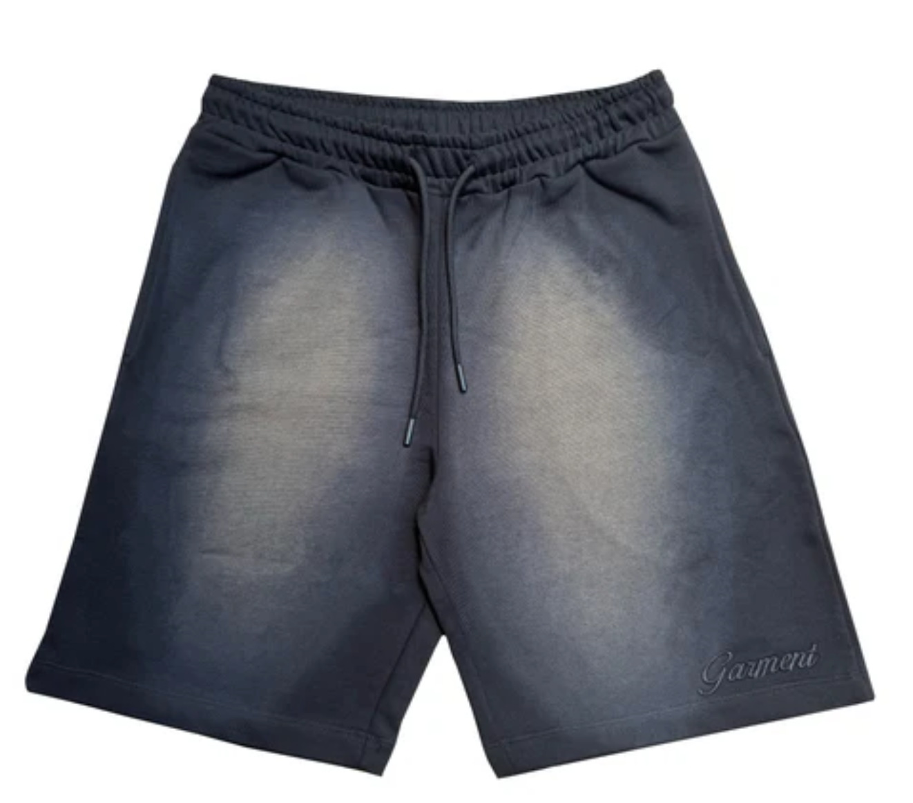 MEN - Vintage Treatment Black Cotton Shorts - Garment Workshop