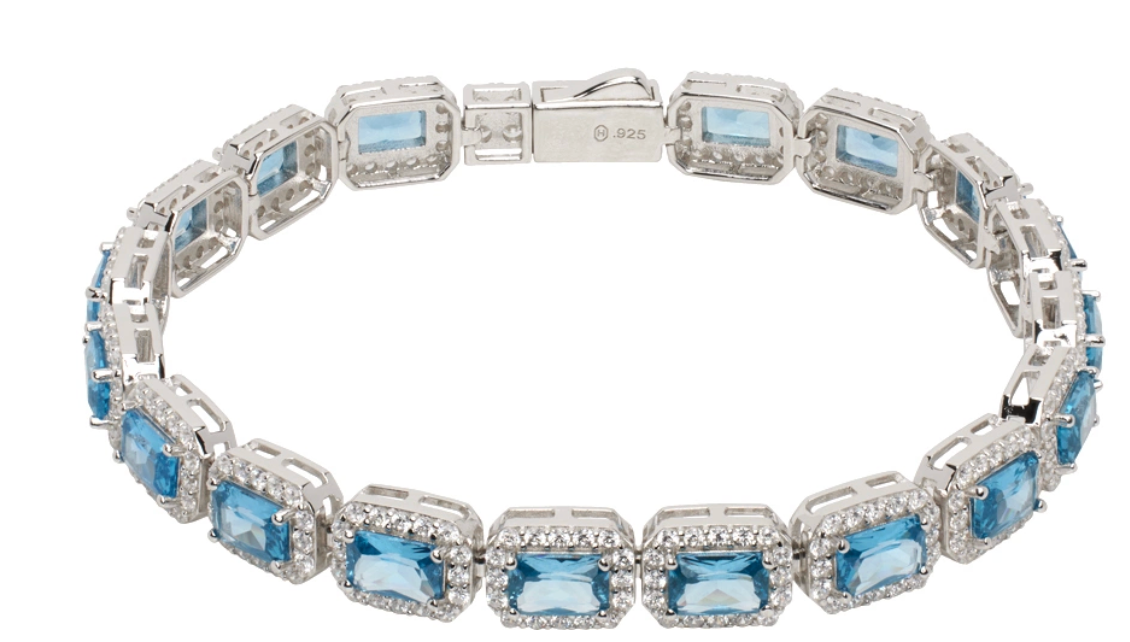 Crown Tennis Bracelet Blue - Hatton Labs