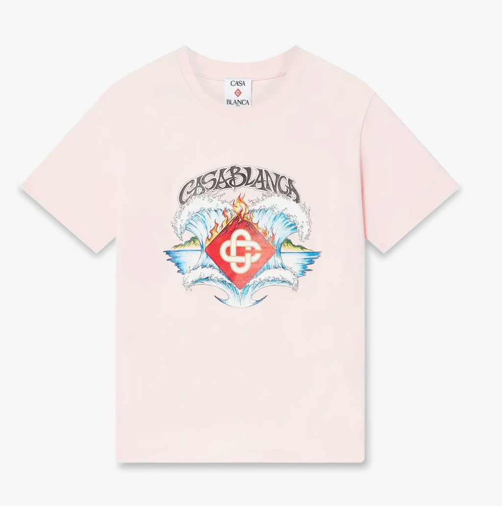 KIDS - T-SHIRT PINK WAVES - Casa Blanca