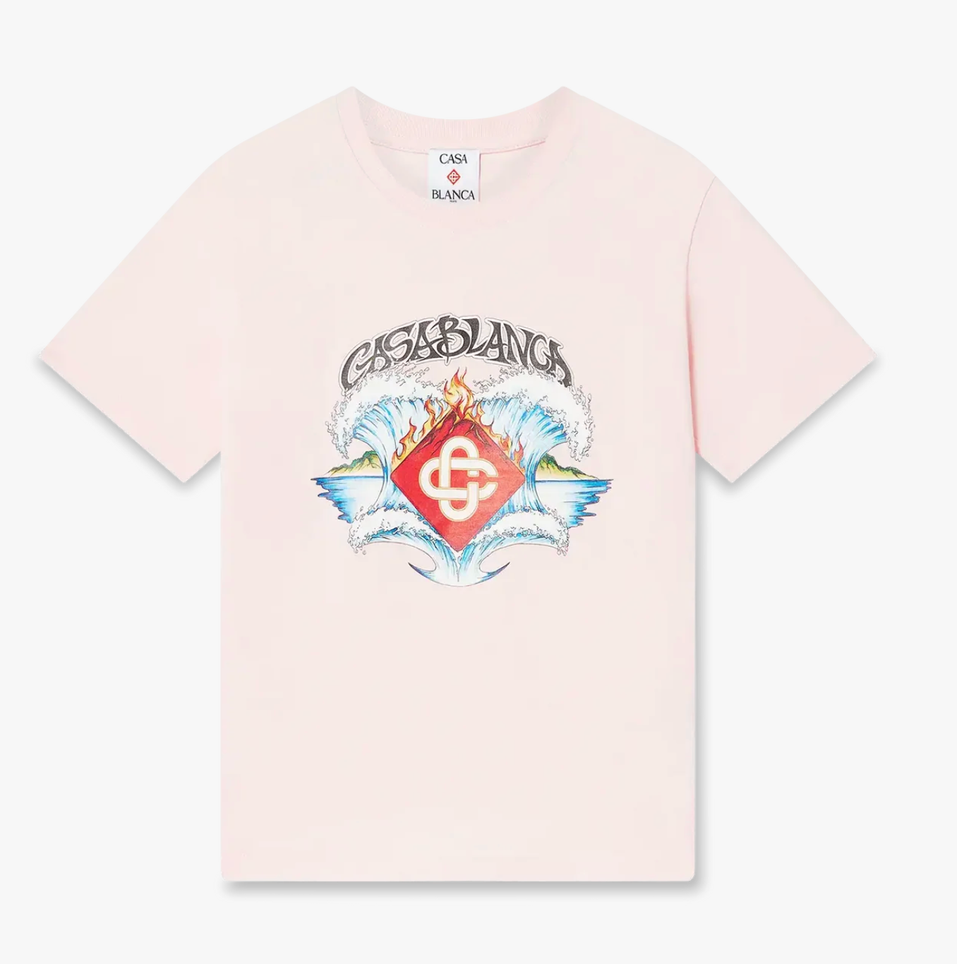 KIDS - T-SHIRT PINK WAVES - Casa Blanca