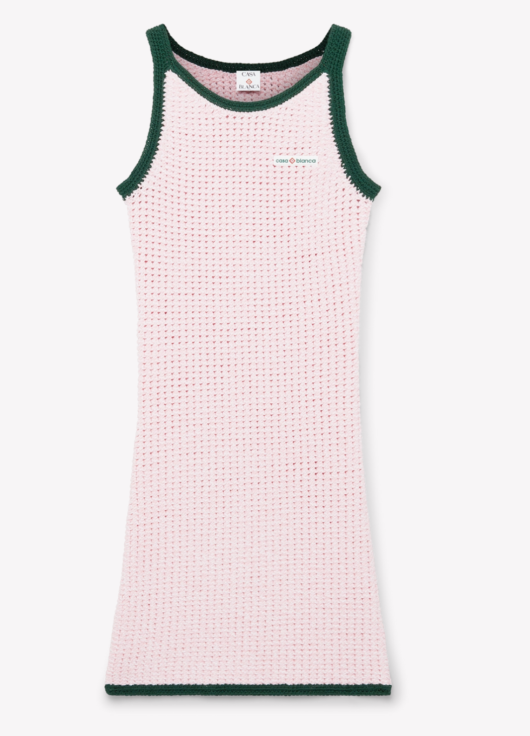 WOMEN - DRESS COTTON MOULINÉ TANK pink/green - Casa Blanca