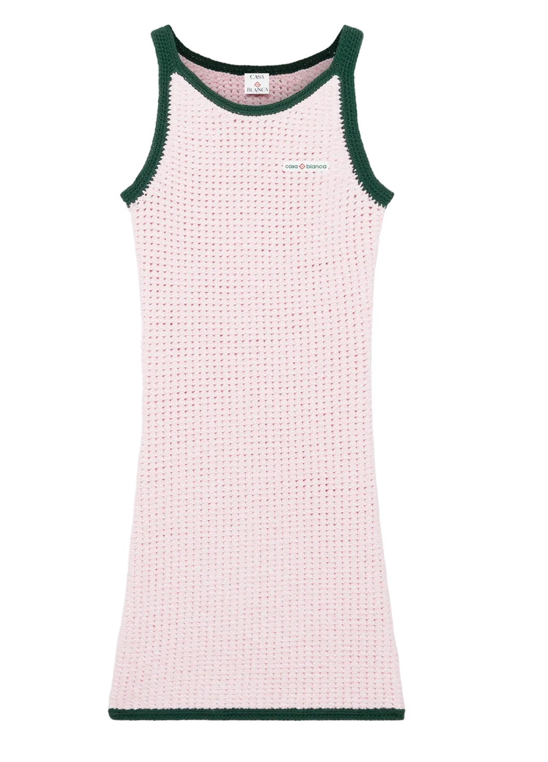 WOMEN - DRESS COTTON MOULINÉ TANK pink/green - Casa Blanca