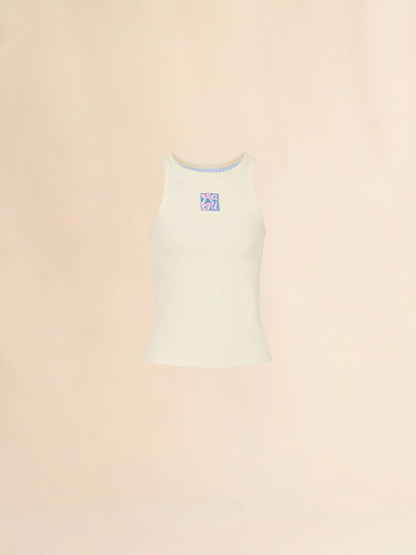 WOMEN - Top en coton crème avec logo Marni Frame - Marni