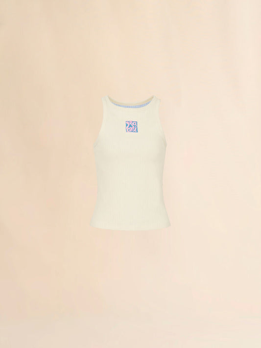 WOMEN - Top en coton crème avec logo Marni Frame - Marni