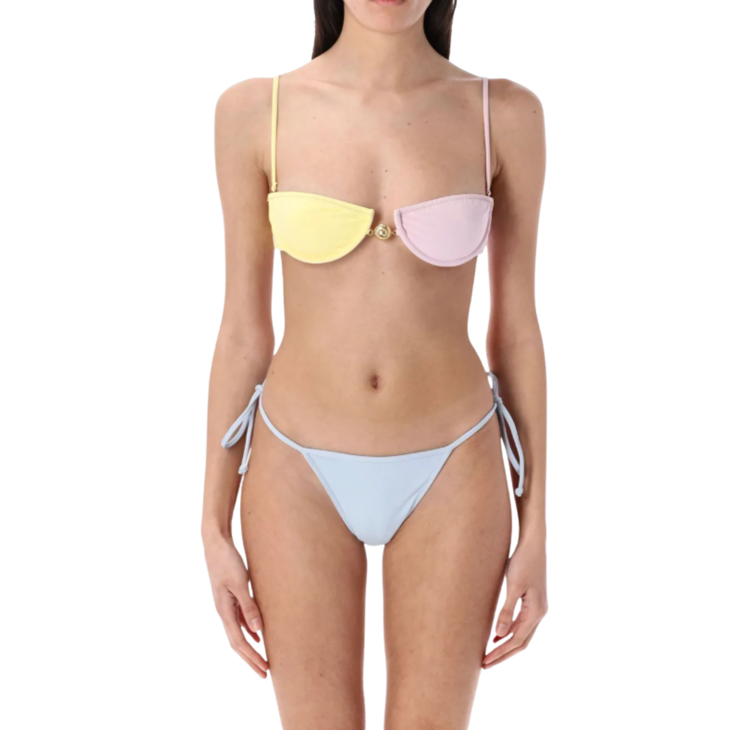 WOMEN - HAMMOND BIKINI TOP PASTEL YELLOW PINK - Reina Olga