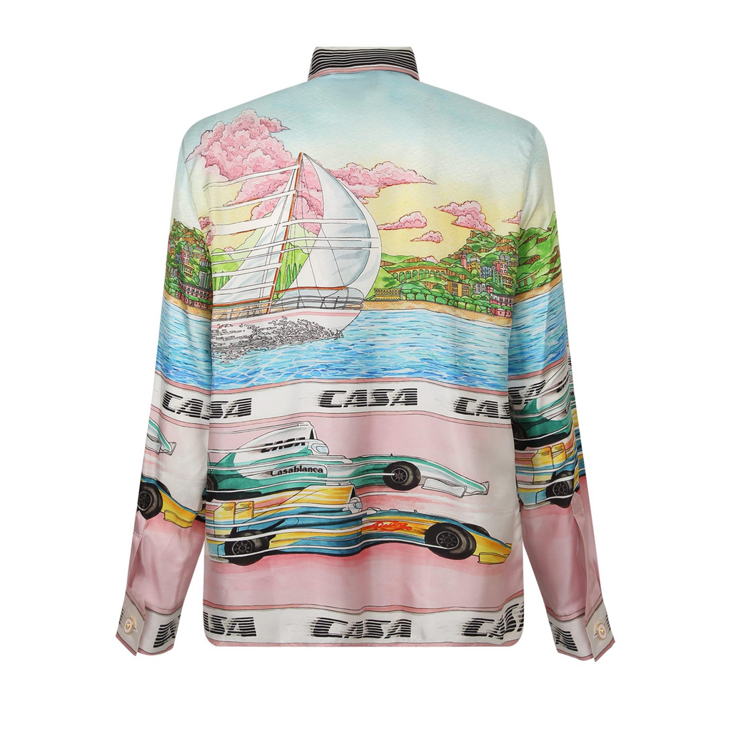 MEN - SILK SHIRT LONG SLEEVE ART OF RACING - Casa Blanca
