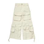 MEN - CARGO PANTS WIDE CREAM - Untitled Artworks