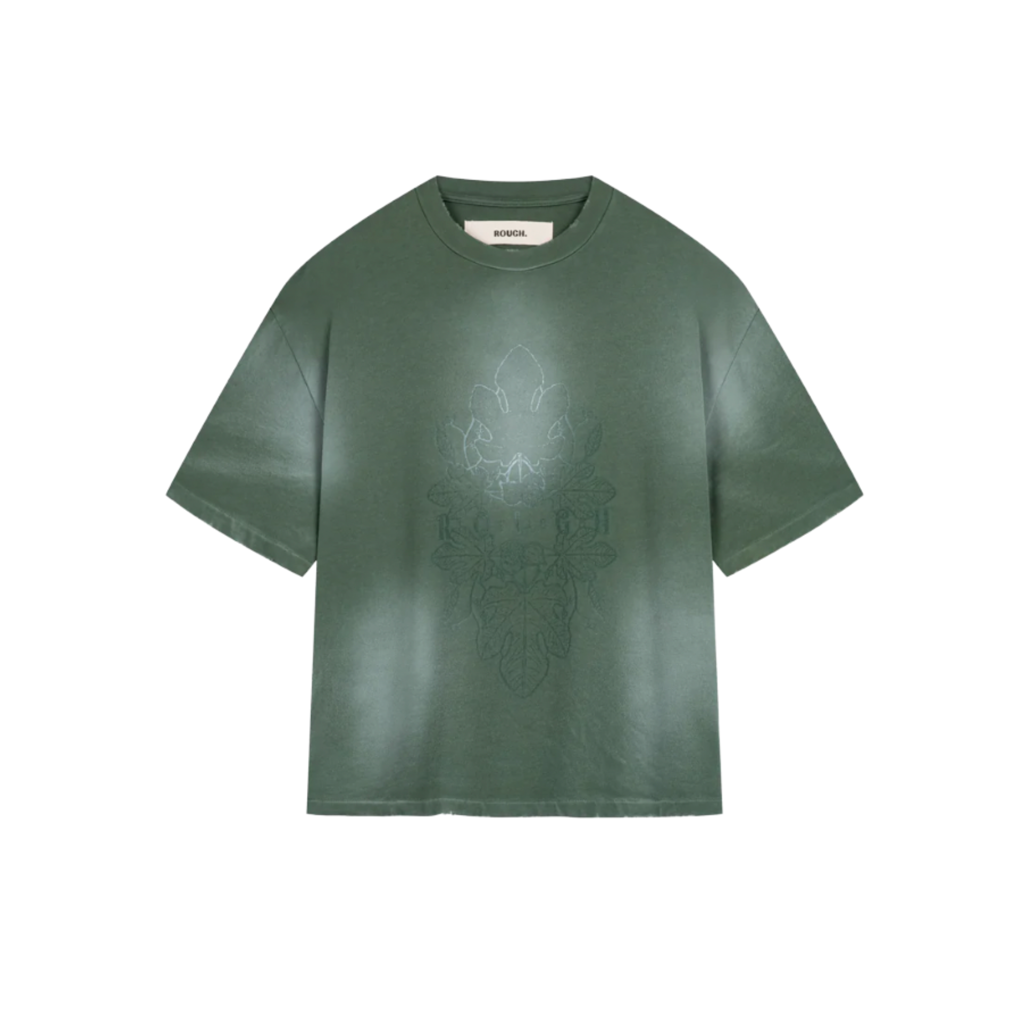 MEN - FIG LEAF T-SHIRT - Green - Rough