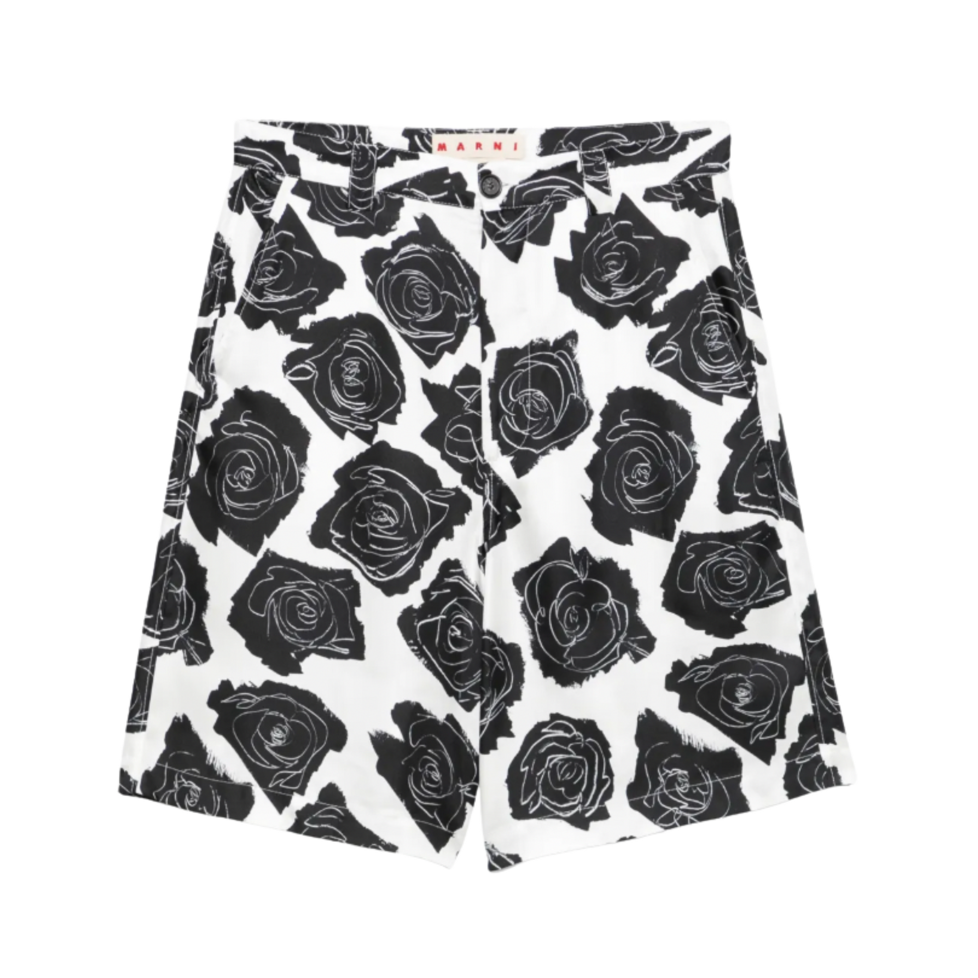 MEN - SHORT LUNA SILK TWILL Black/White - Marni