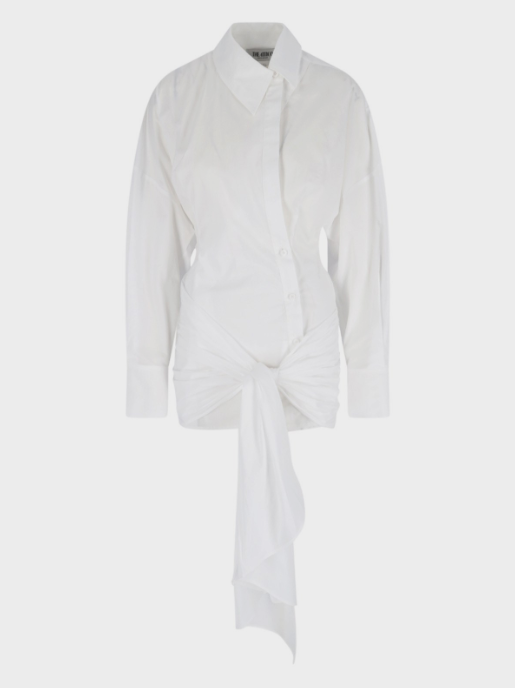 WOMEN - MINI CHEMISIER DRESS WHITE POPELINE - The Attico